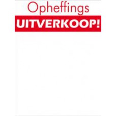 Prijskaart Opheffings Uitverkoop! 6x8cm 100st Tfr19000608